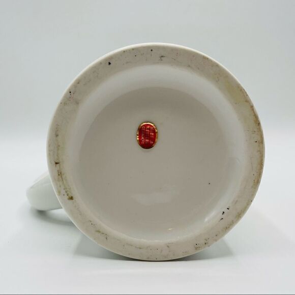 Vintage West Germany Deer Buck Ceramic Pewter Bier Stein - Picture 6 of 6